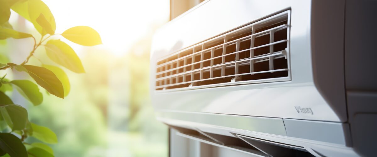 Teknisi service AC Jakarta Timur sedang memperbaiki unit AC